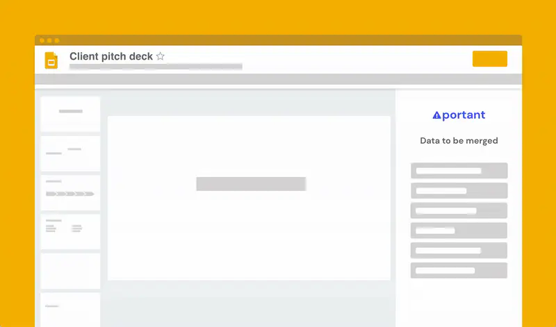 Map spreadsheet data into Google Slides in Portant